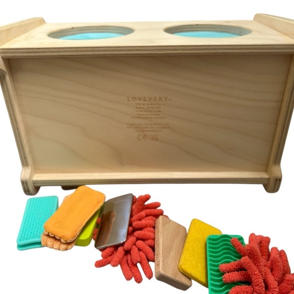 Lovevery Wooden Sensory Box w Colorful Textures Montessori toy analyst guessing - Picture 3 of 5
